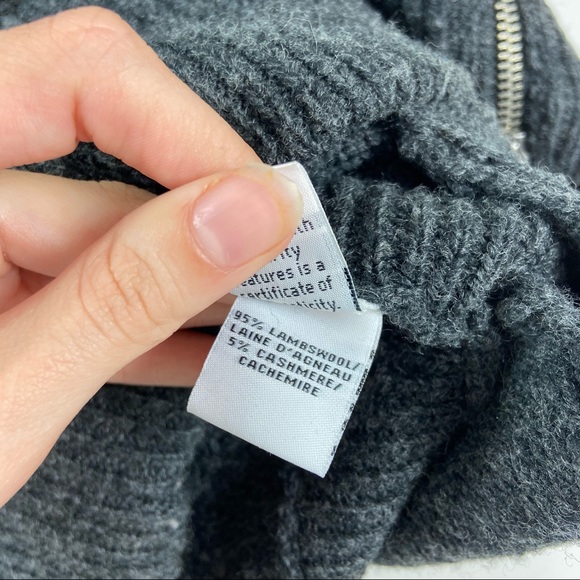 DVF lambswool cashmere park city long quilted gray zip vest S/P - Picture 8 of 14